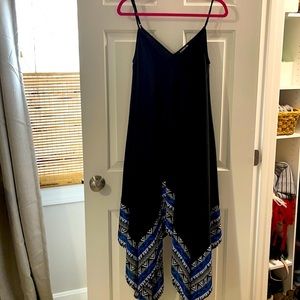 Express high/low maxi black dress